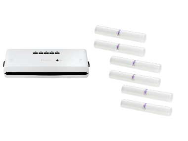 SILVERCREST® Vákuovačka SV 130 A1, biela + Fólie na vákuovanie, 28 cm, 6 kusov