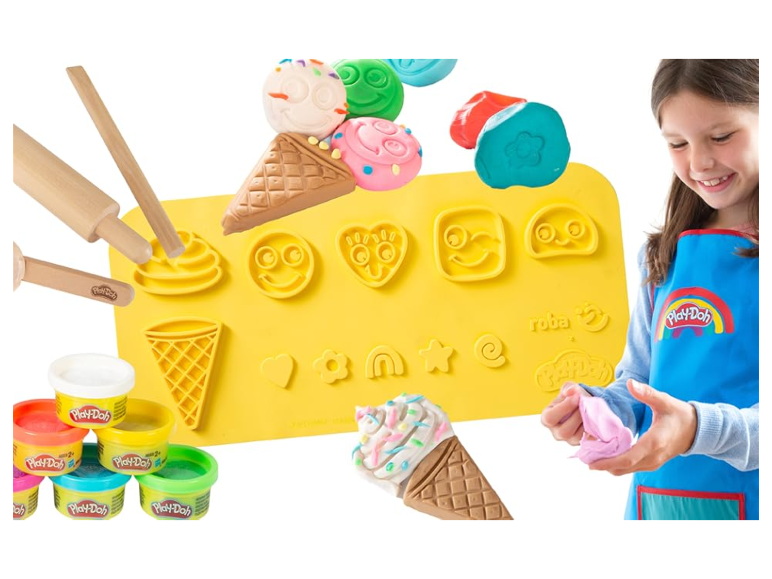 Play-Doh sada na hranie s modelovacou hmotou na výrobu zmrzliny.