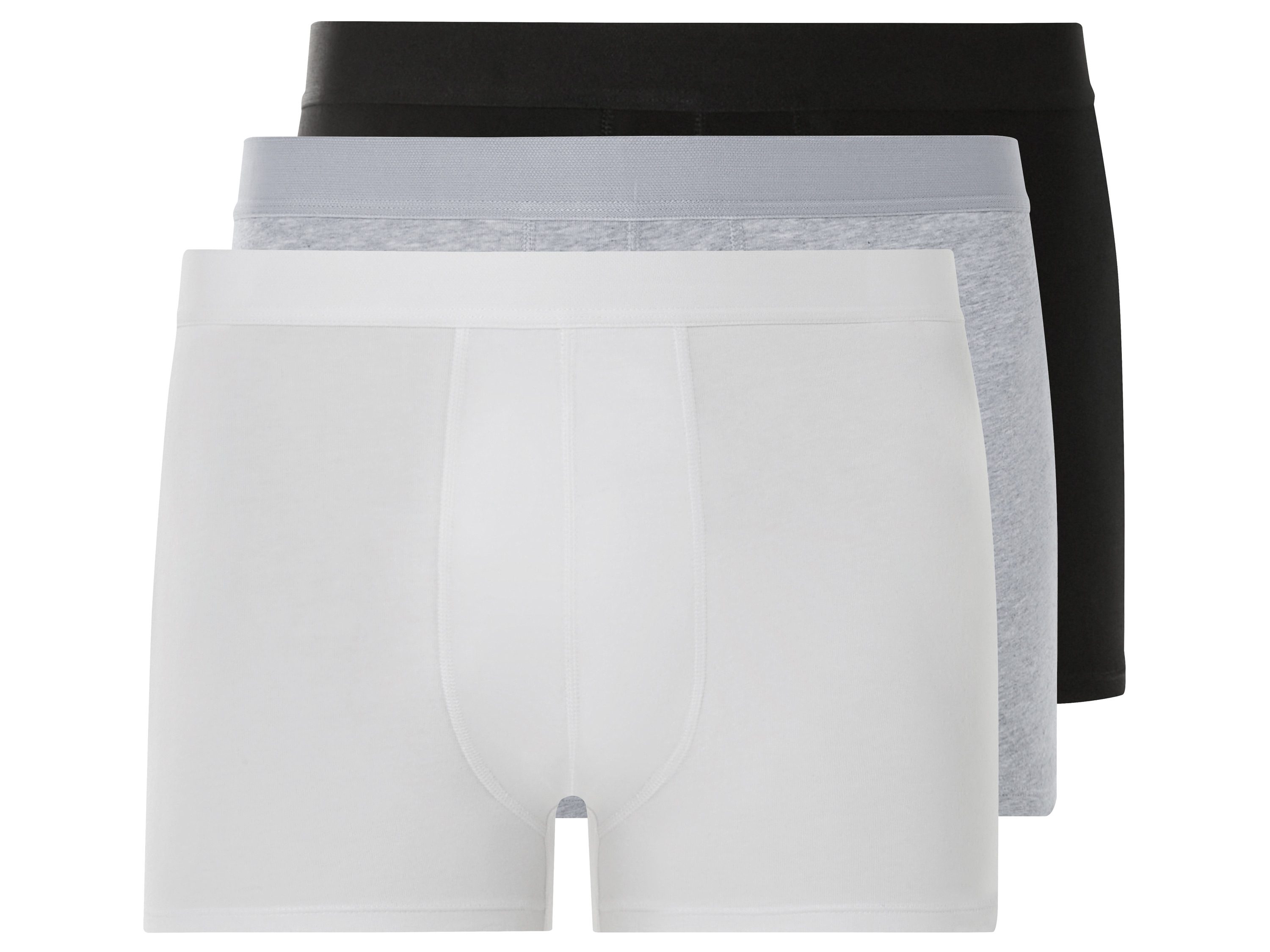 LIVERGY® Pánske boxerky XXL, 3 kusy (čierna/sivá/biela, 9/3XL)