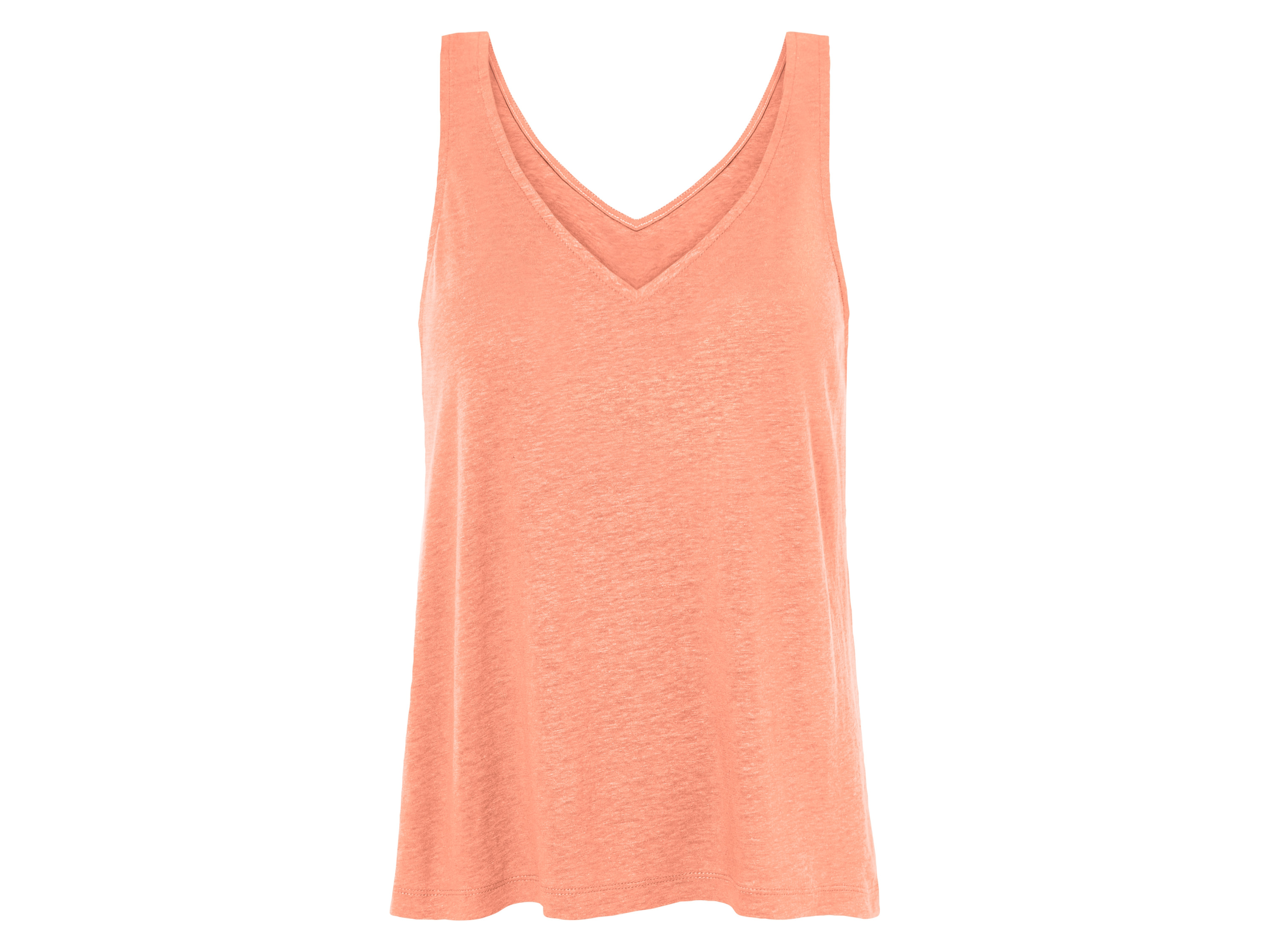 esmara® Dámsky ľanový top (marhuľová, S (36/38))