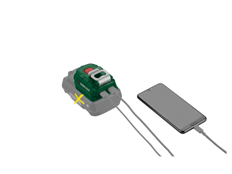 Prejsť na zobrazenie na celú obrazovku: PARKSIDE® Aku USB adaptér s LED svietidlom PAA 20-Li B2 – bez akumulátora – obrázok 4