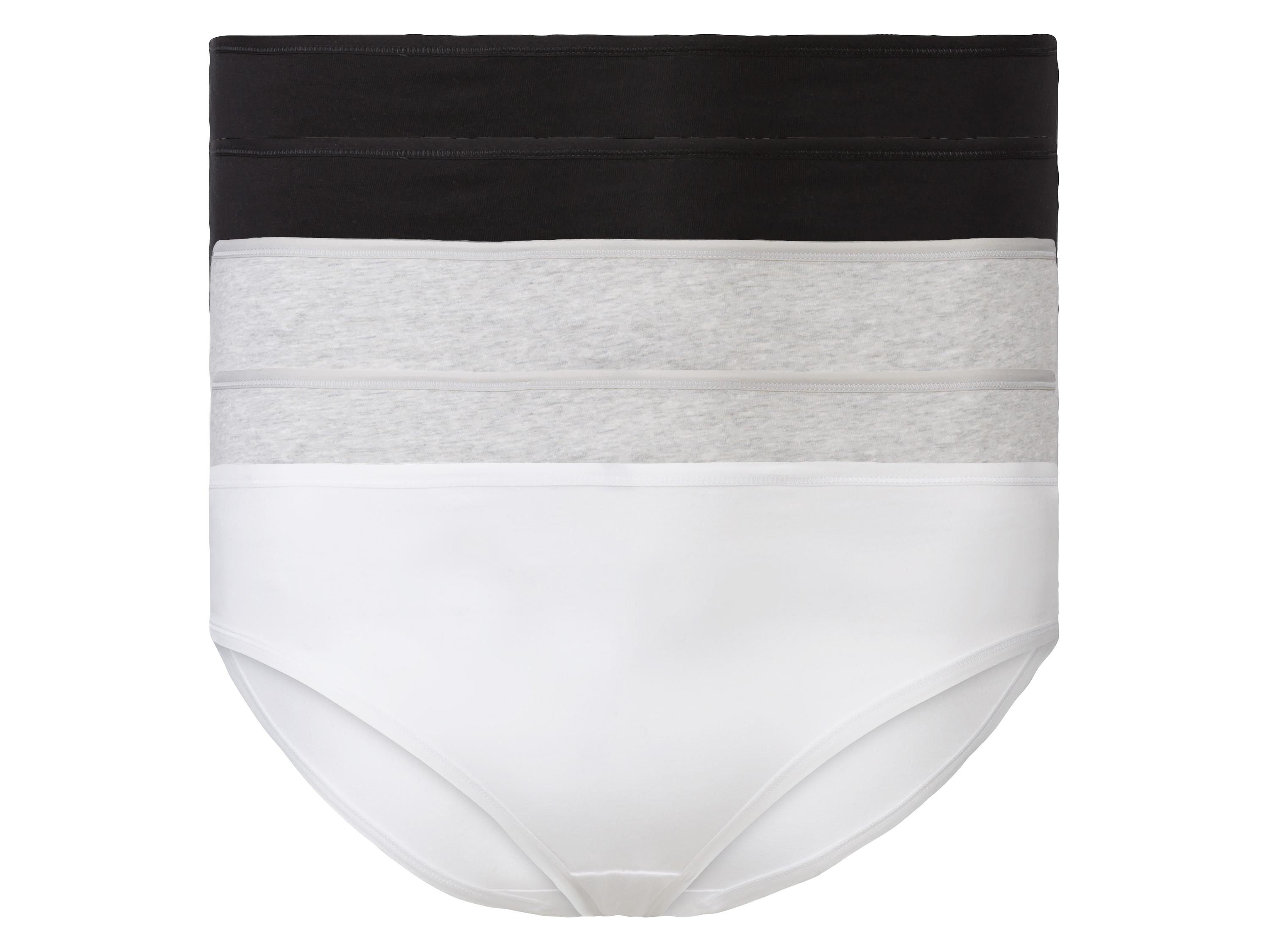 esmara® Dámske nohavičky XXL, 5 kusov (XL (48/50), čierna/sivá/biela)