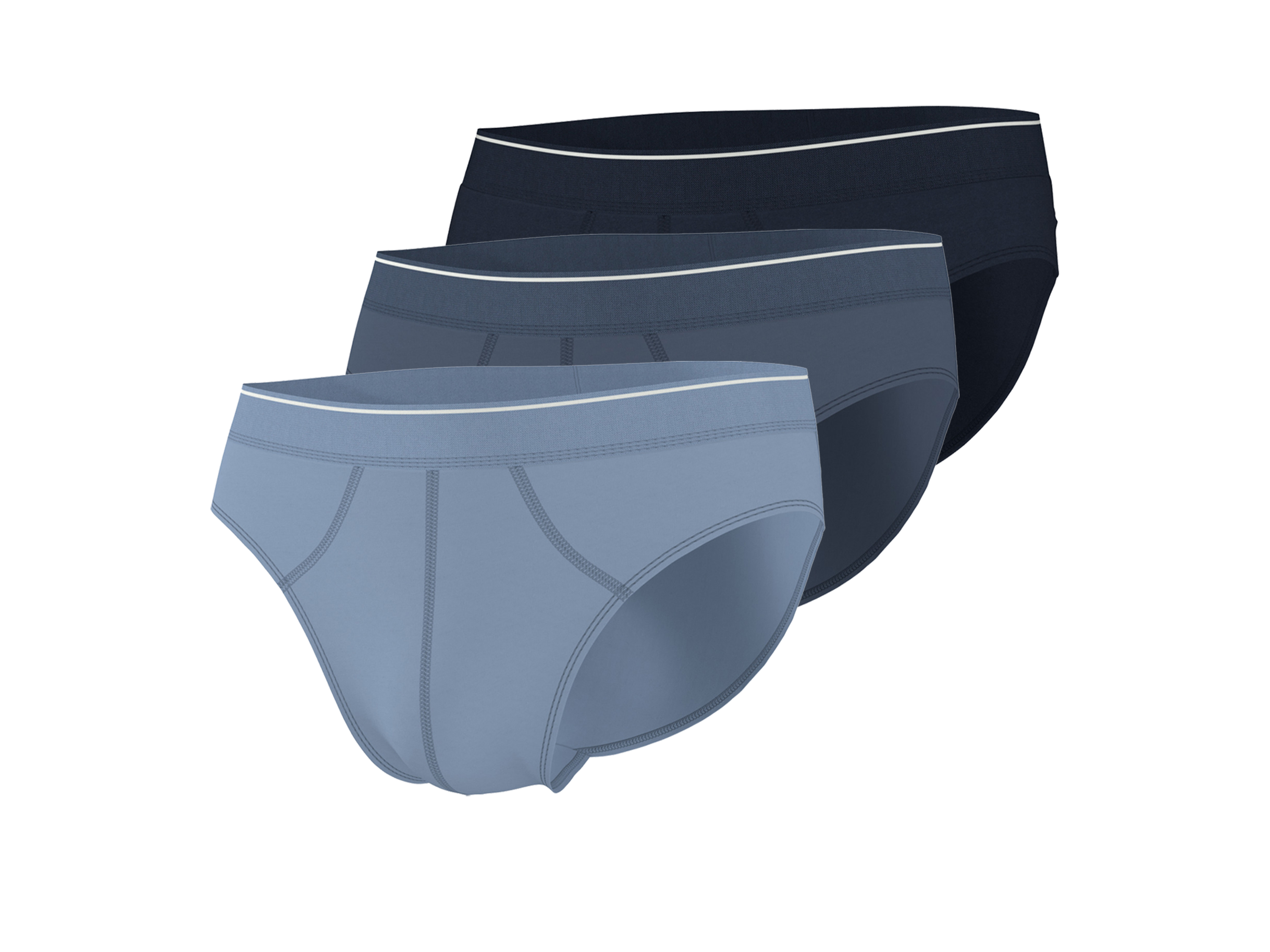 ESMARA MEN Pánske slipy, 3 kusy (navy modrá/modrá, 5/M)