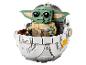 Figúrka LEGO Star Wars The Mandalorian, Grogu (Baby Yoda) v jeho vznášajúcom sa kočíku.