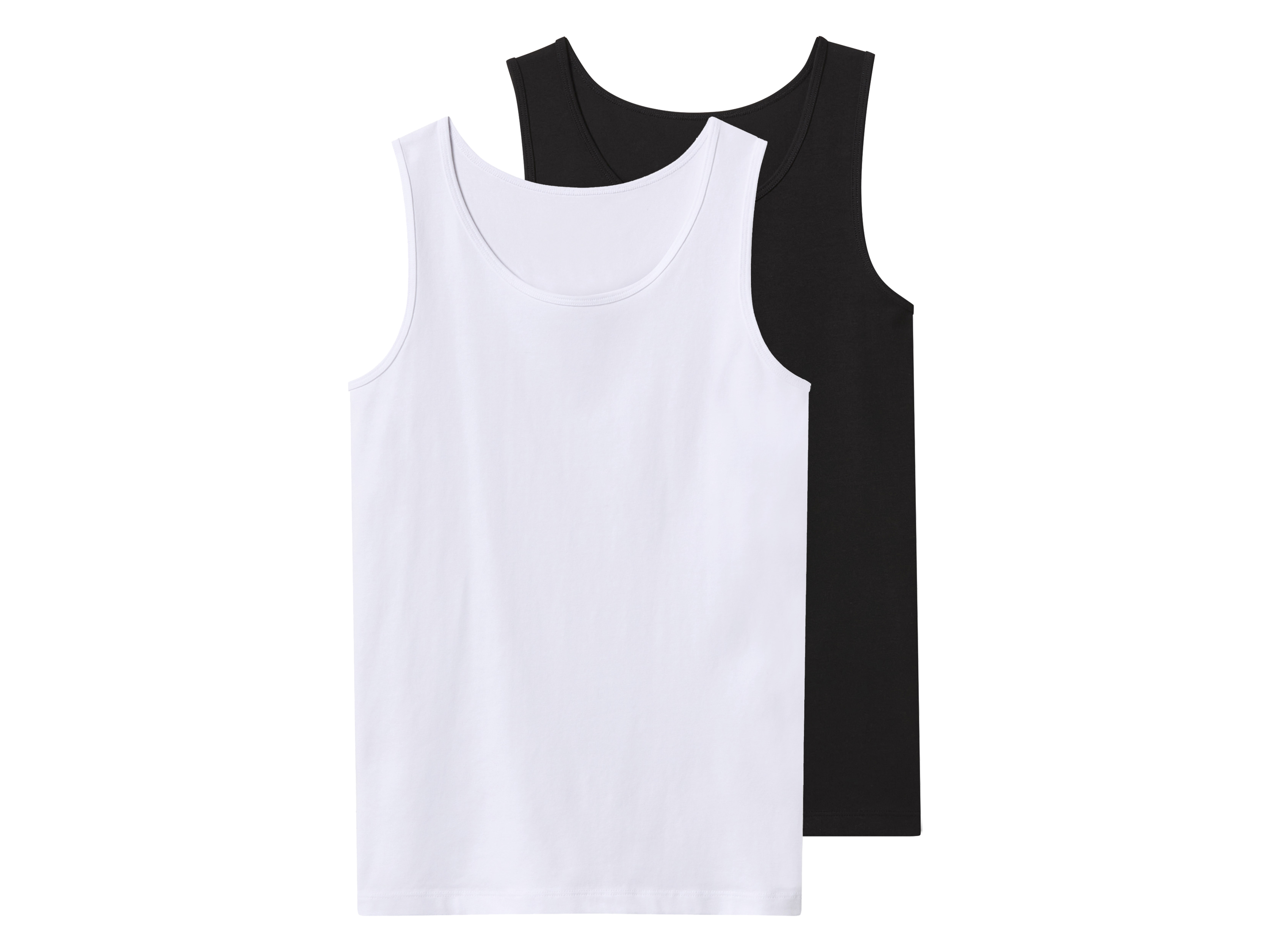 esmara® Dievčenský top/tielko, 2 kusy (čierna/biela, 158/164)