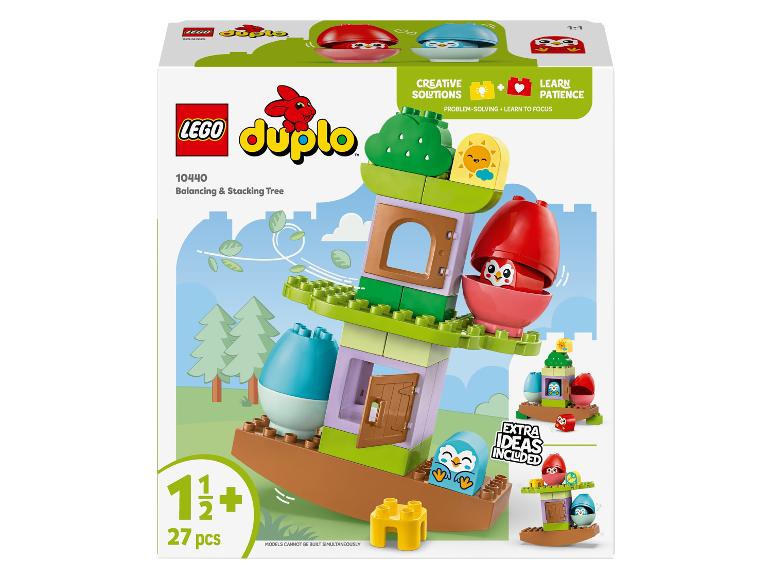 Krabička LEGO Duplo 10440 Balancing & Stacking Tree s tučniakmi a sovami.