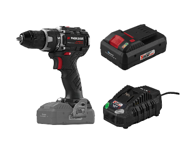 PARKSIDE® Aku vŕtací skrutkovač 20 V PABSP 20 Li C4 + Rýchlonabíjačka akumulátora 20 V/4,5 A + Smart akumulátor 20 V/4 Ah