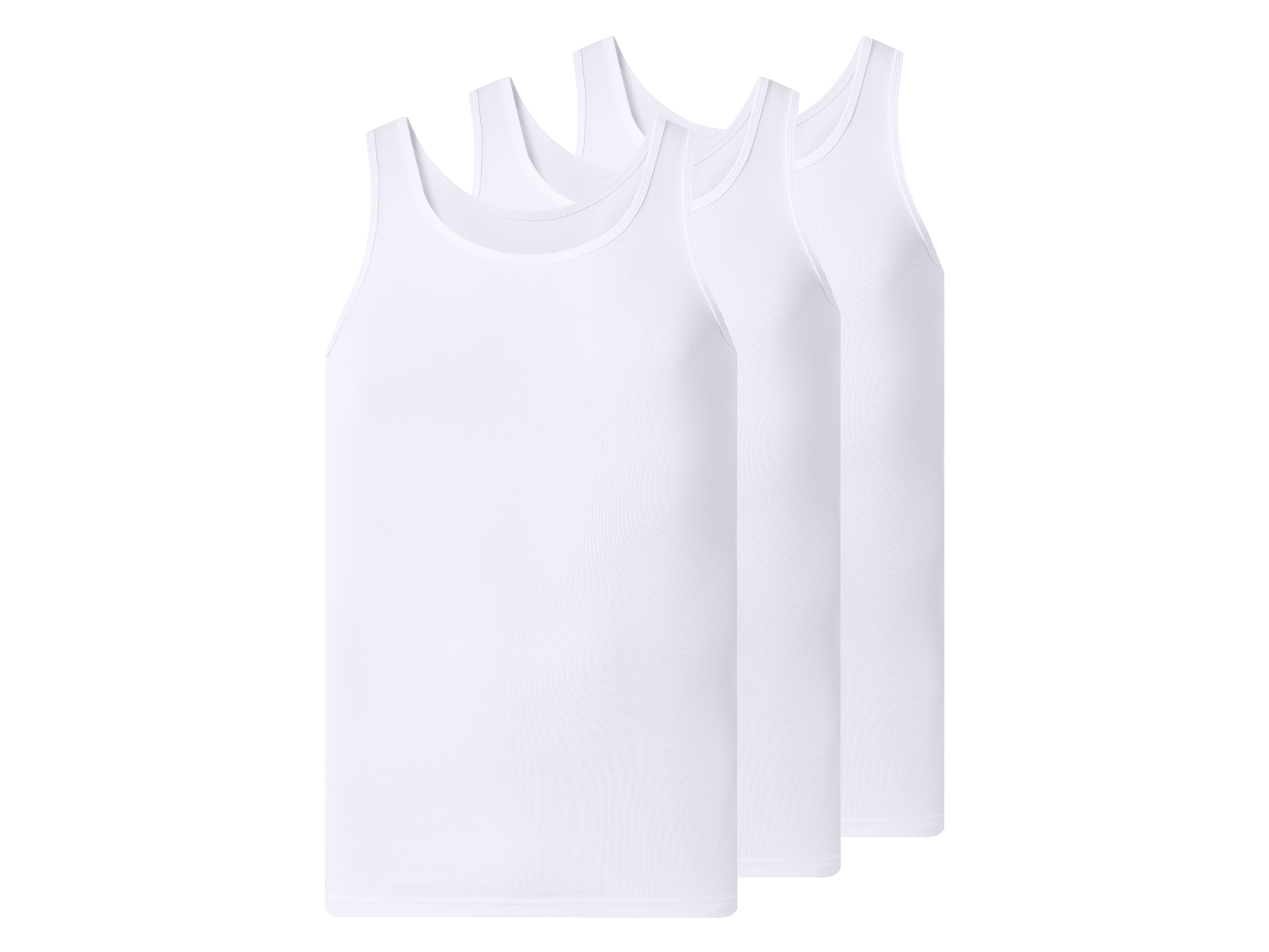ESMARA MEN Pánske tielko z jemnej rebroviny XXL, 3 kusy (biela, 10/4XL)