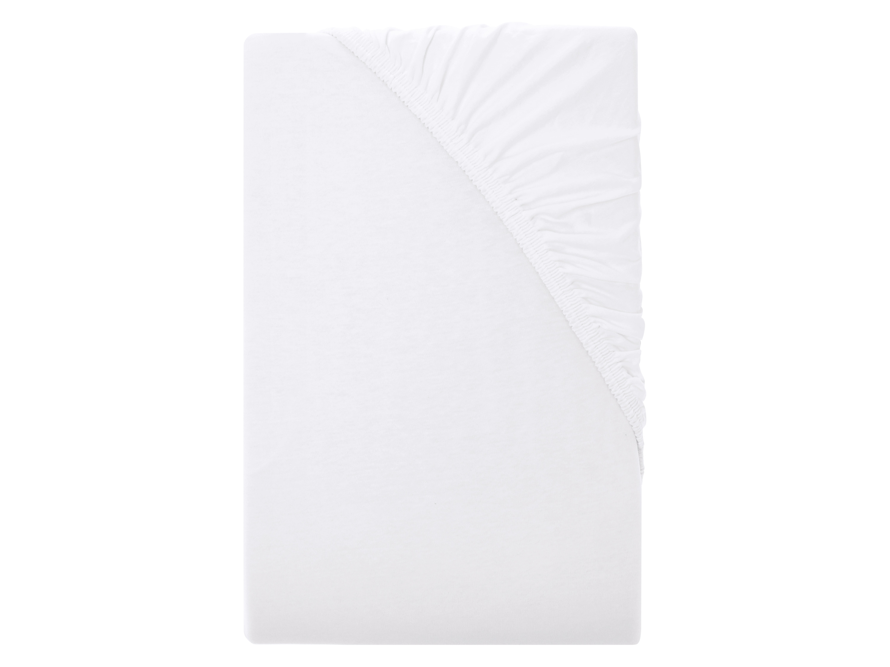 LIVARNO® Napínacia džersejová plachta, 140 – 160 x 200 x 25 cm (biela)