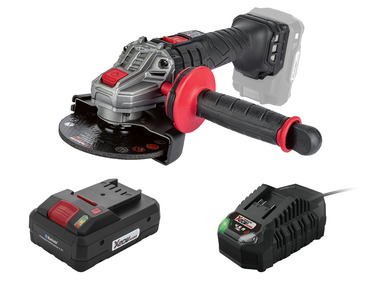 PARKSIDE PERFORMANCE® Aku uhlová brúska 20 V PWSAP 20 Li D4 + Smart akumulátor 20 V/4 Ah PAPS 204 A1 + Nabíjačka 20 V/4,5 A PLG 20 C320V