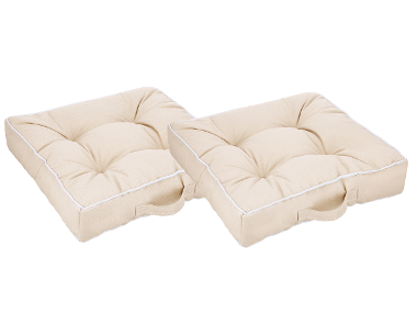 LIVARNO® Podsedák do exteriéru, 39 x 39 x 8 cm, béžový, 2 kusy