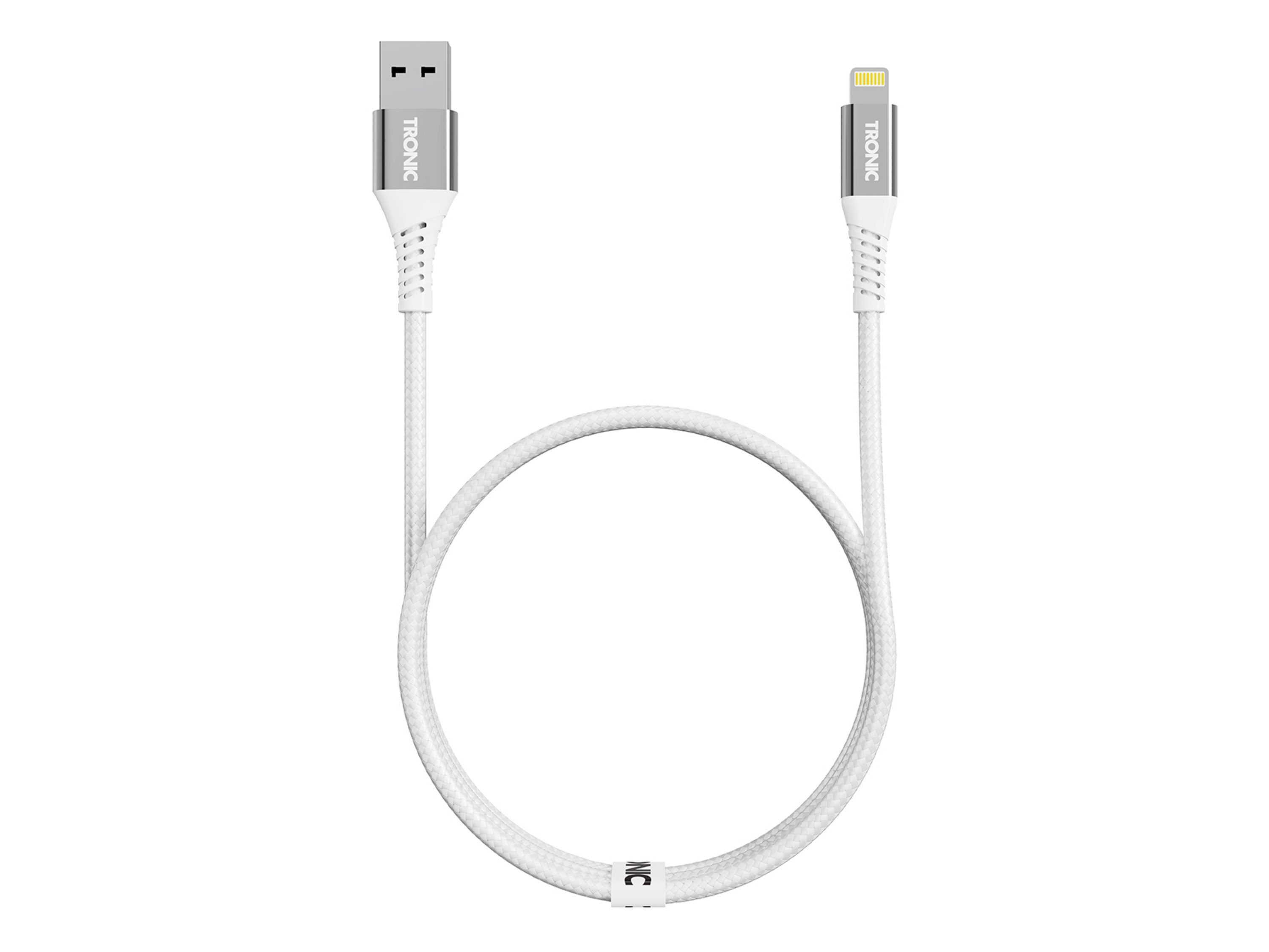 TRONIC® Nabíjací a dátový kábel (USB-A na 8-pin, biela)