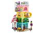 Farebná stavebnica LEGO Friends s vysokou budovou a minifigúrkami.