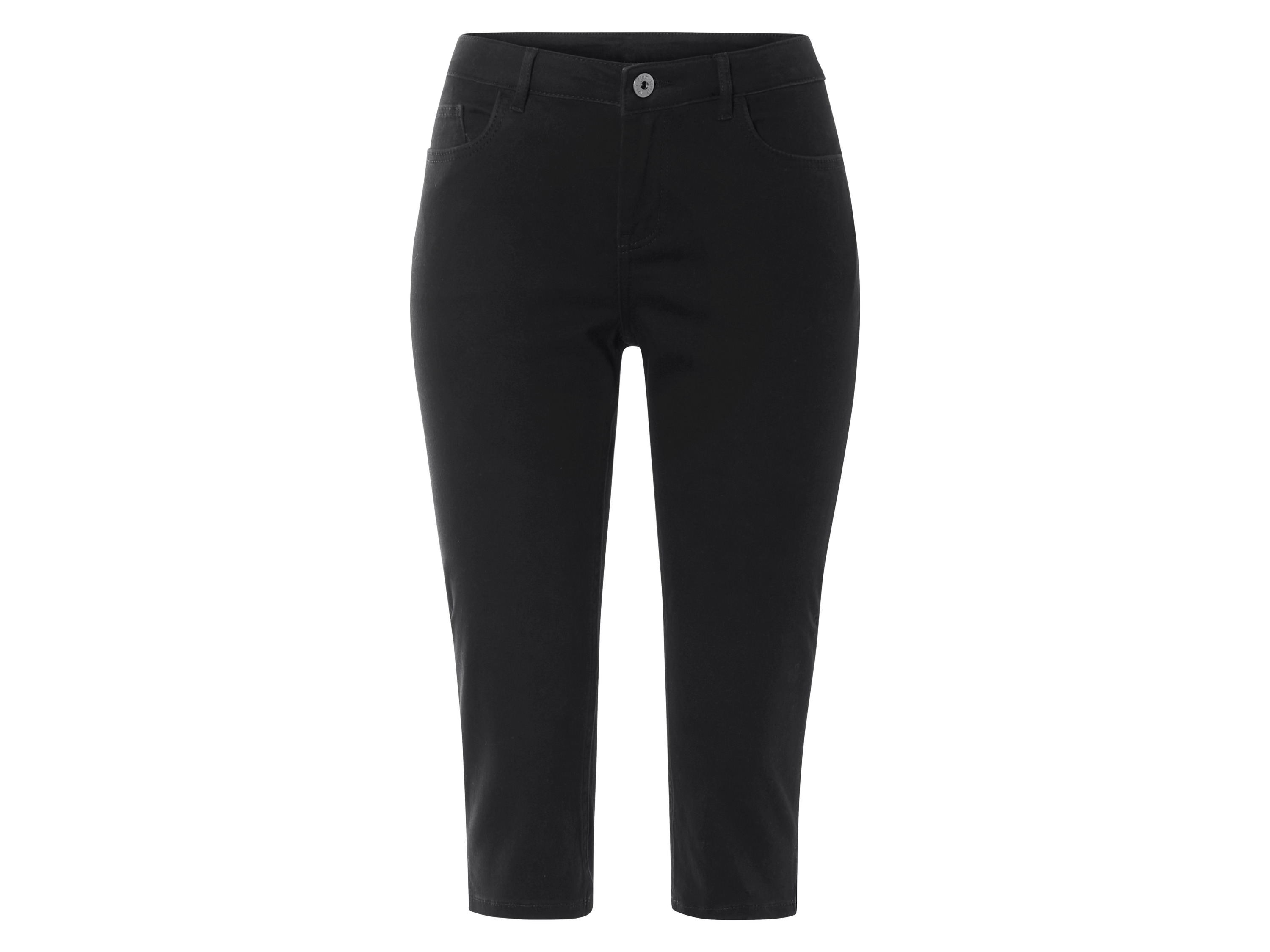 esmara® Dámske capri džínsy (čierna, 36)