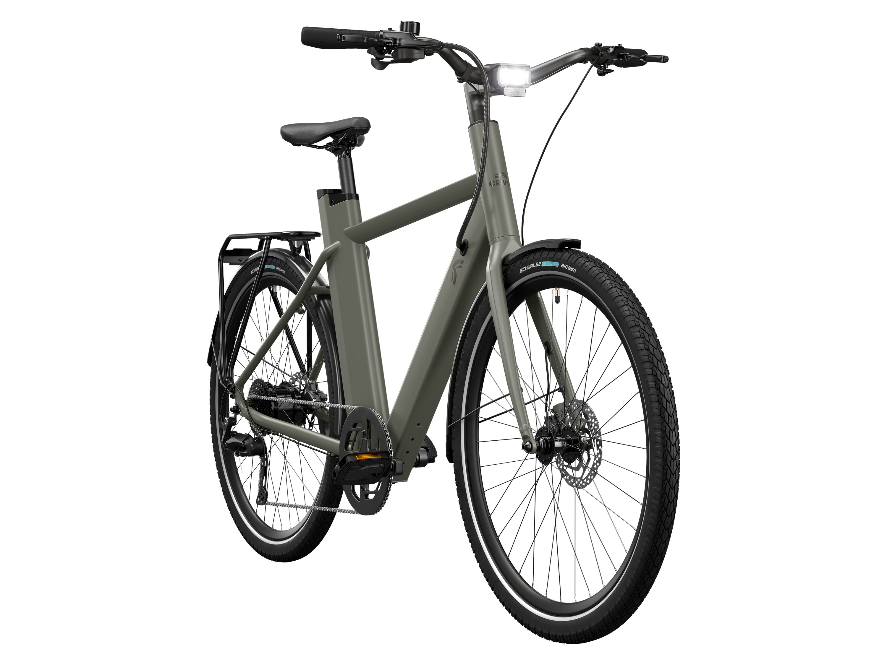 CRIVIT Mestský elektrobicykel X.3 Shimano CUES (olivovozelená)