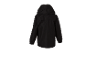 Čierna bunda s kapucňou pre deti.