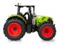 Traktor Claas Arion 660 hračka s bielou strechou a červenými kolesami.