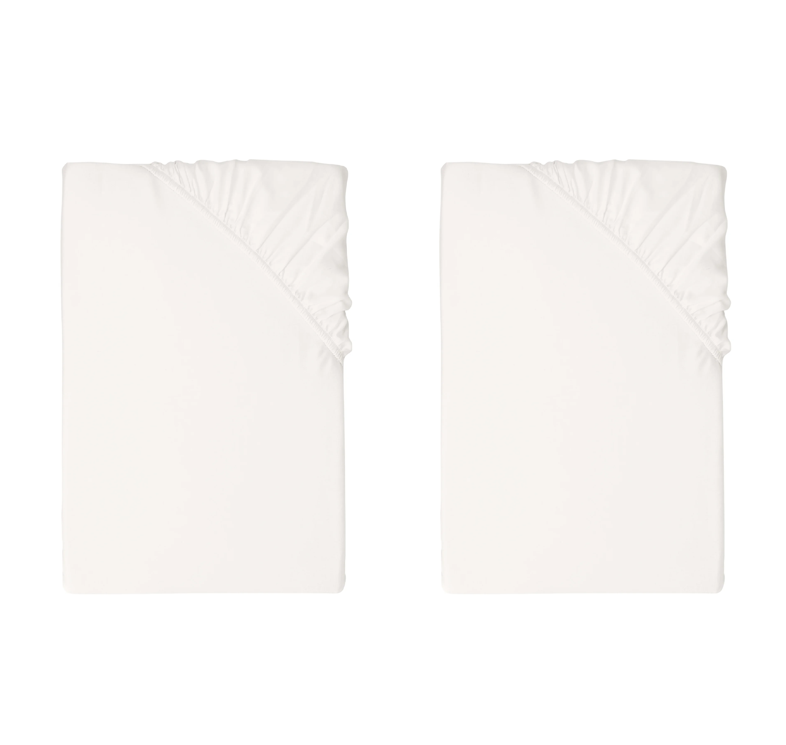 LIVARNO® Napínacia plachta z bambusovej viskózy Premium, 90 – 100 x 200 cm, biela, 2 kusy