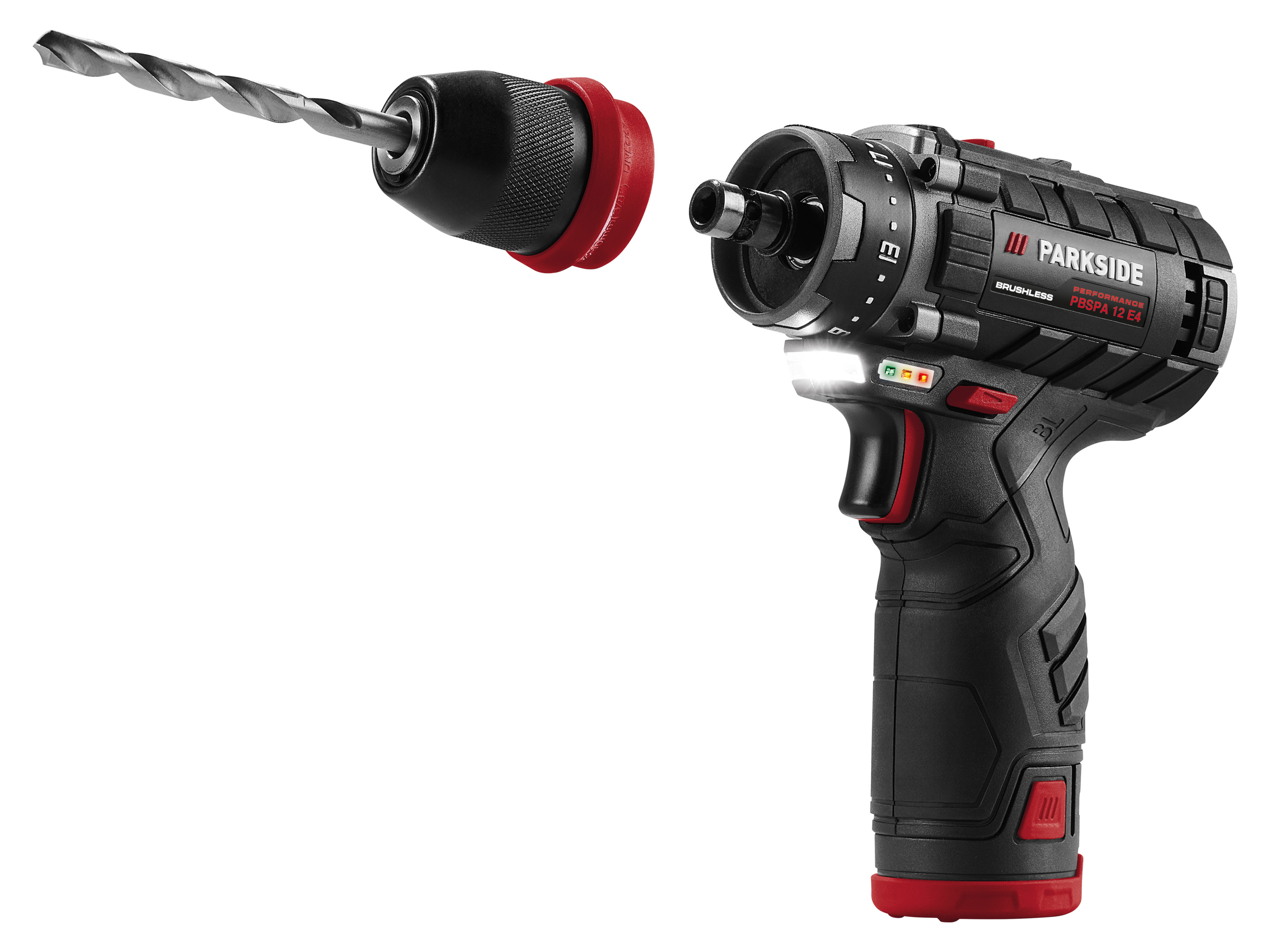 E-shop PARKSIDE PERFORMANCE® Aku vŕtací skrutkovač s príslušenstvom 12 V PBSPA 12 E4