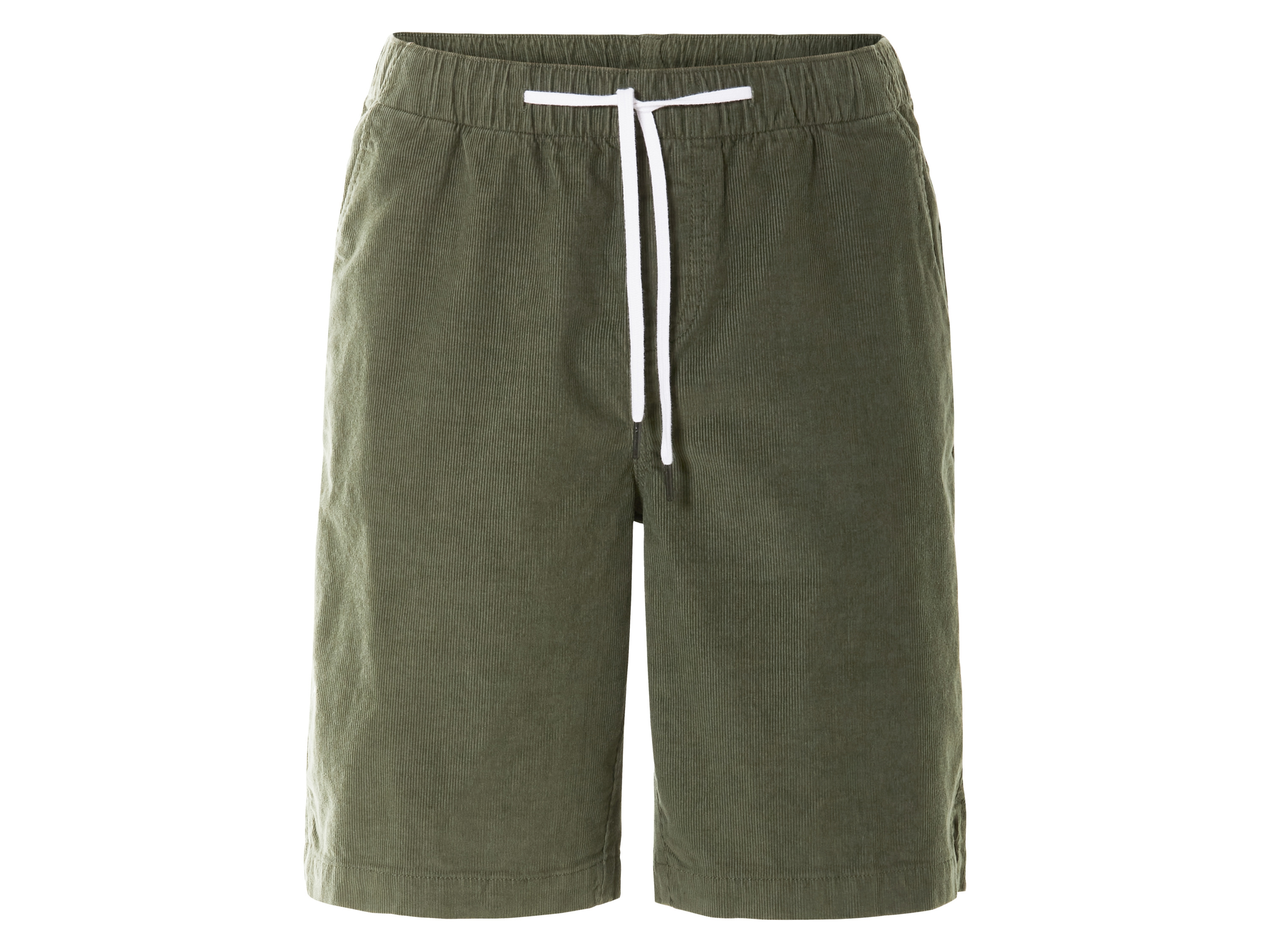 LIVERGY® Pánske kordové šortky (zelená, M (48/50))