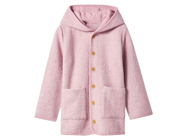 lupilu® Detský kabát s merino vlnou Premium (bledoružová, 110/116)