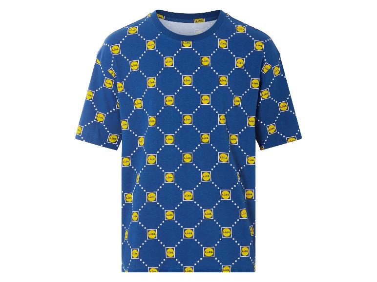 Modré tričko s potlačou Lidl.