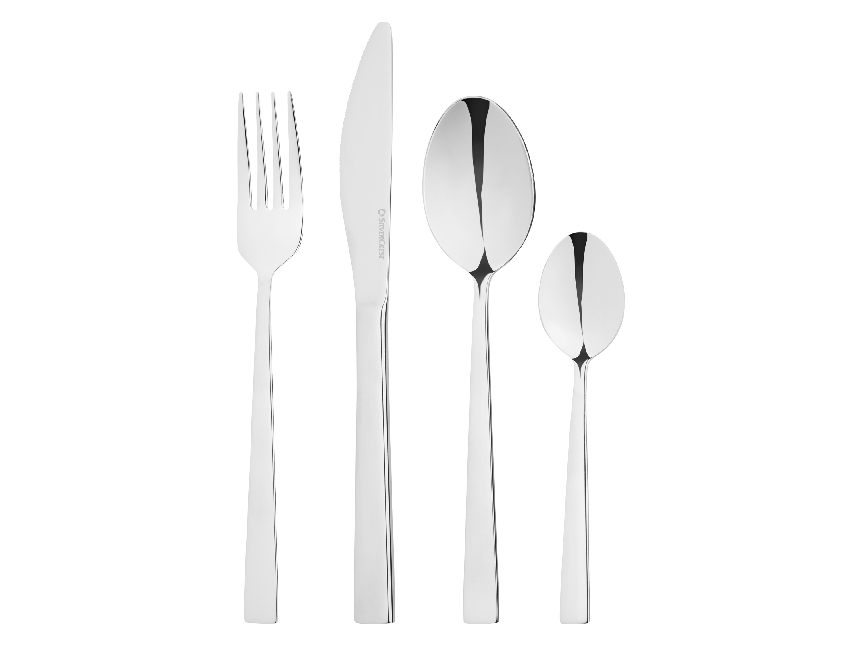 SILVERCREST® Príbor z ušľachtilej ocele, leštený, 24-dielna súprava (moderný)