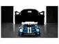 Auto Ford GT a model Lego Technic Ford GT v garáži.