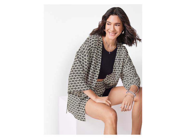 esmara® Dámske kimono (biela/čierna, S (36/38))