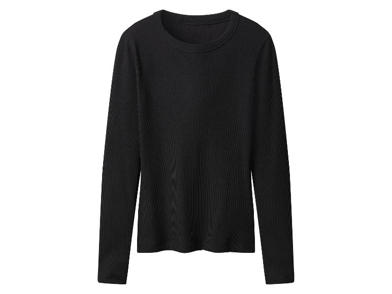 esmara® Tričko s dlhým rukávom, 2 kusy (čierna/biela, M (40/42))
