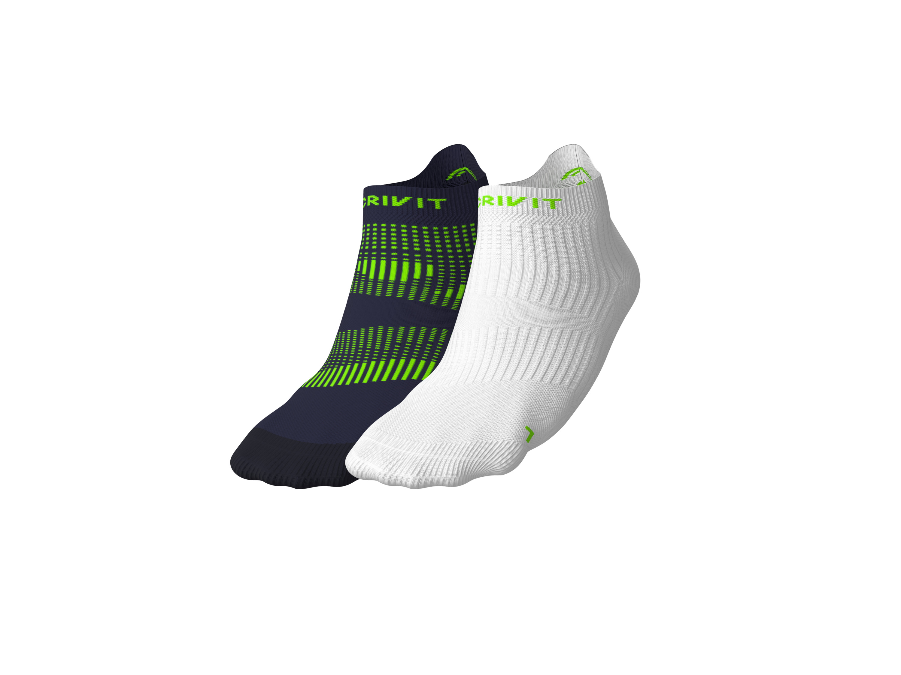 CRIVIT Dámske/Pánske bežecké ponožky Premium (navy modrá/biela, 45/46)