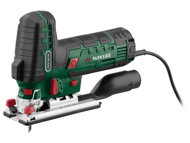 Vŕtačka Parkside PSTK 800 G5: zeleno-čierne elektrické náradie.