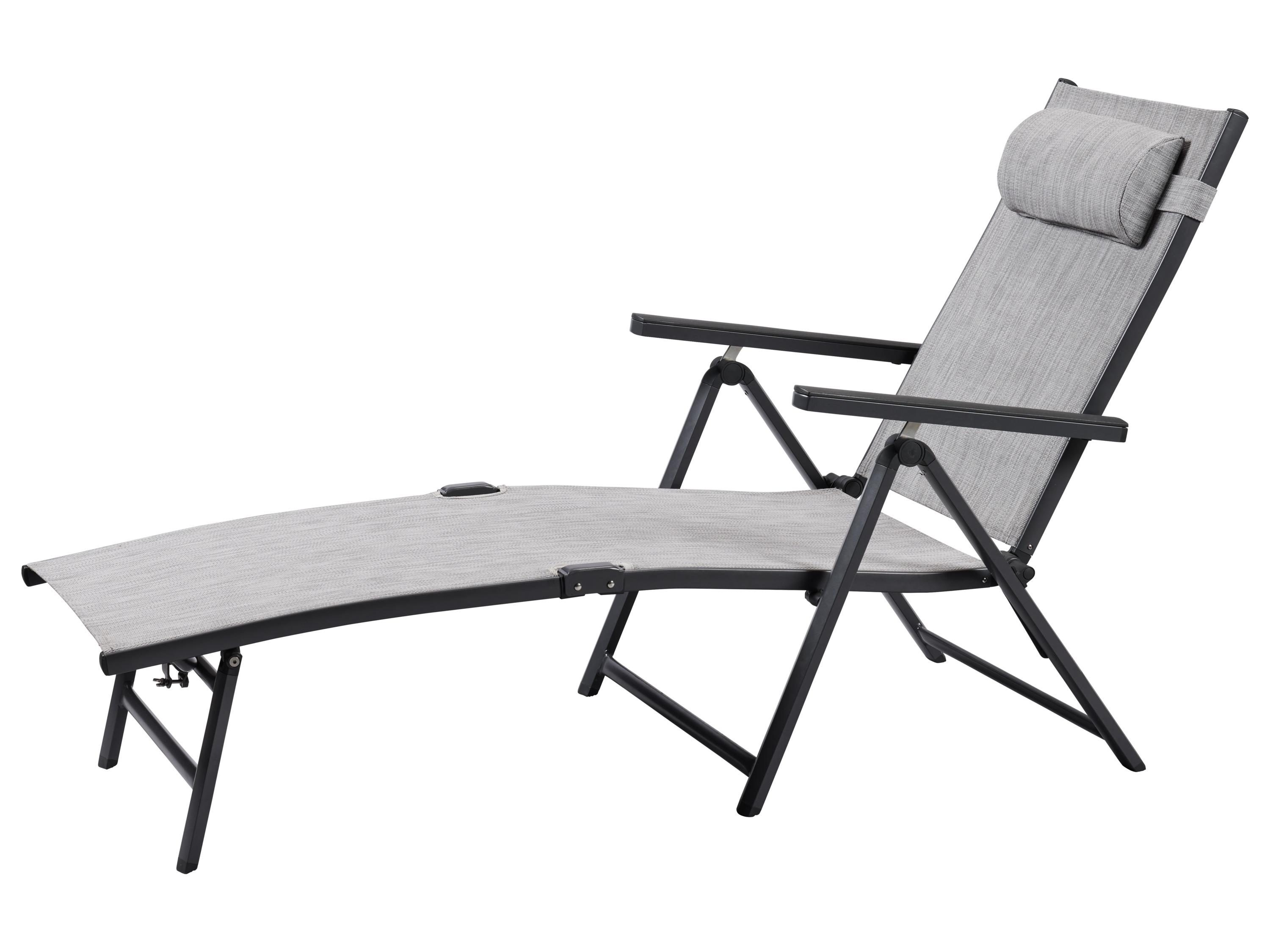 LIVARNO® Hliníkové ležadlo Houston, sivá