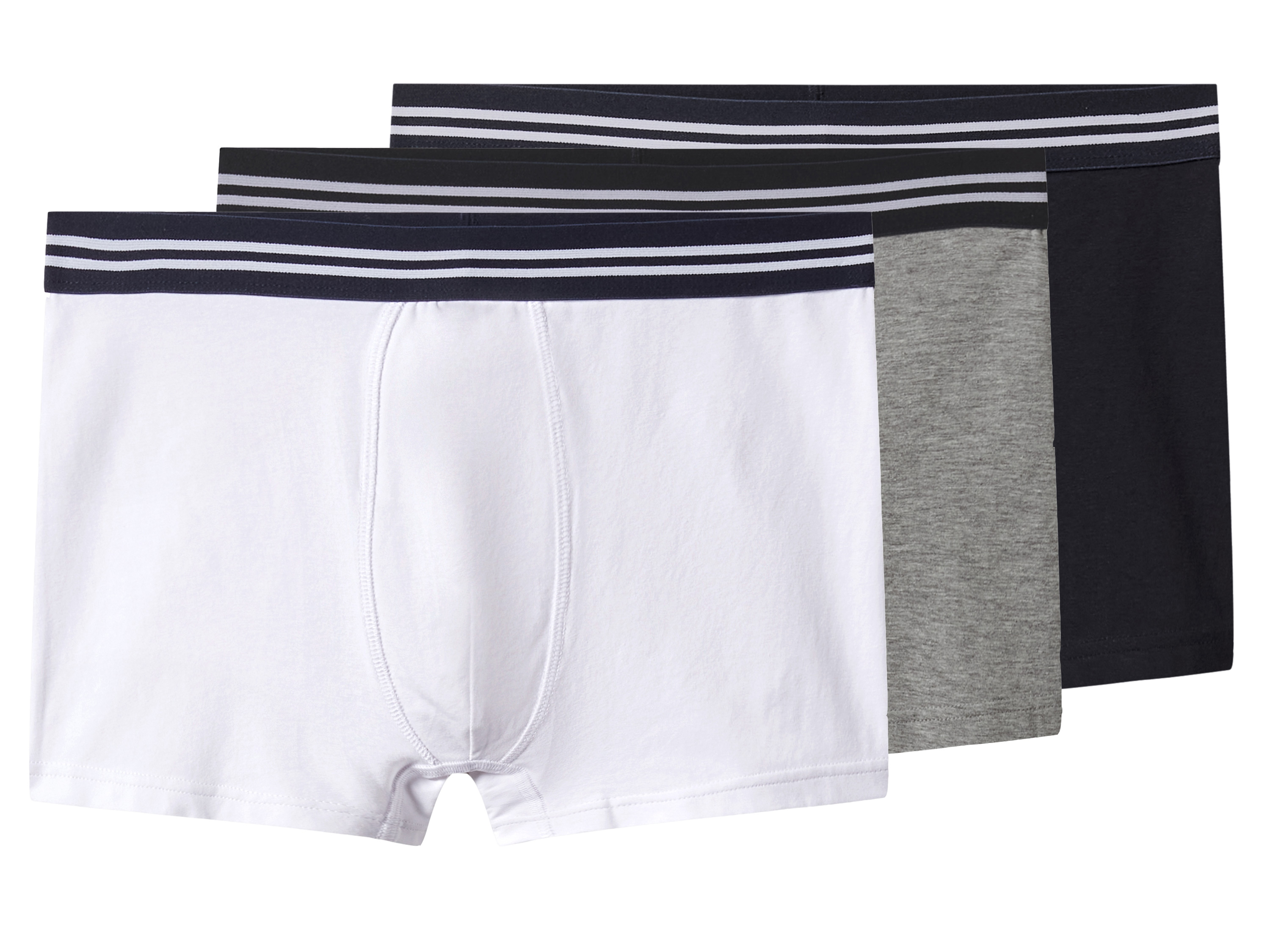 esmara Men Pánske boxerky, 3 kusy (námornícka modrá/biela/sivá, 6/L)