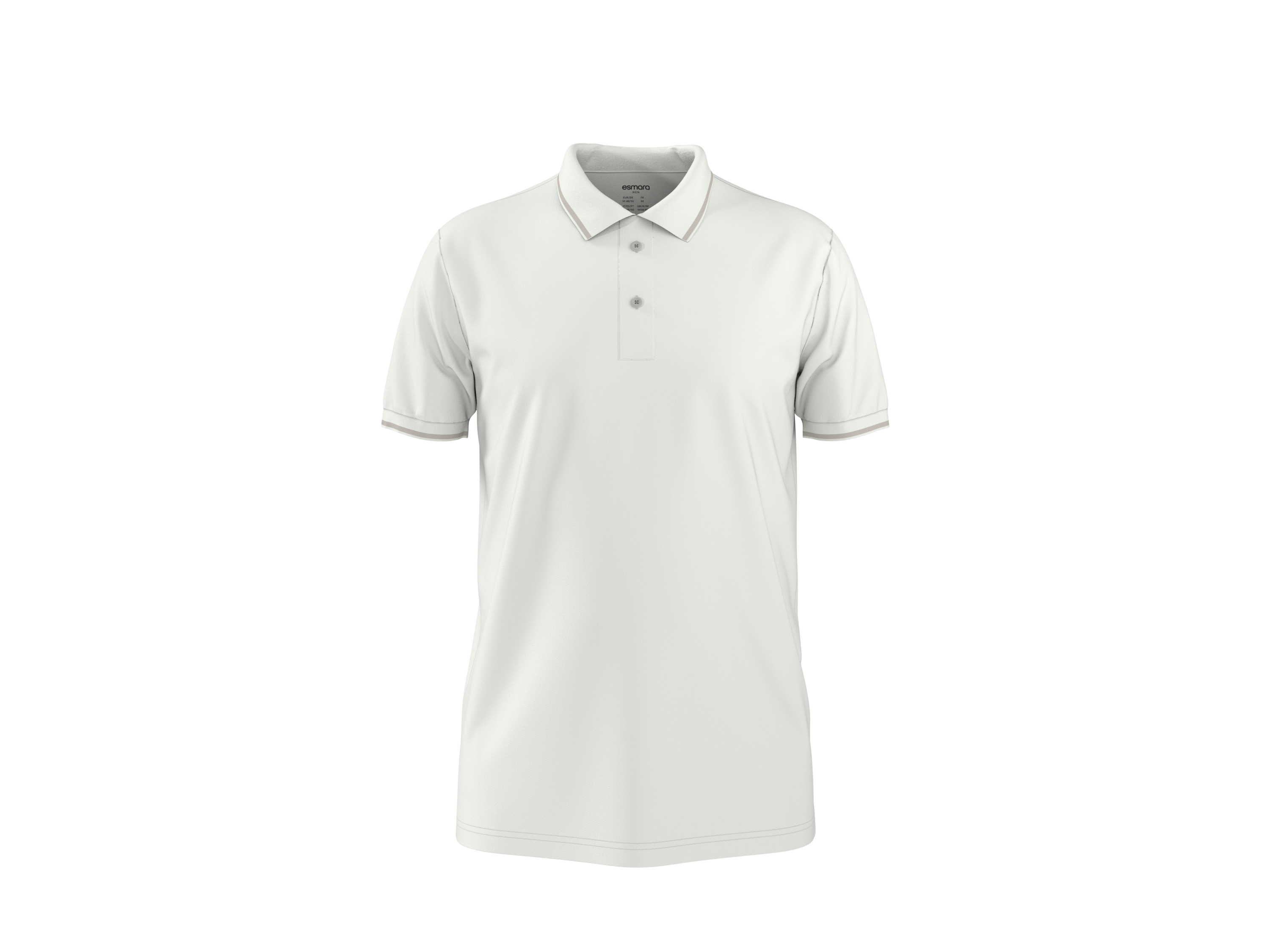 esmara Men Pánske polotričko (biela, XL (56/58))