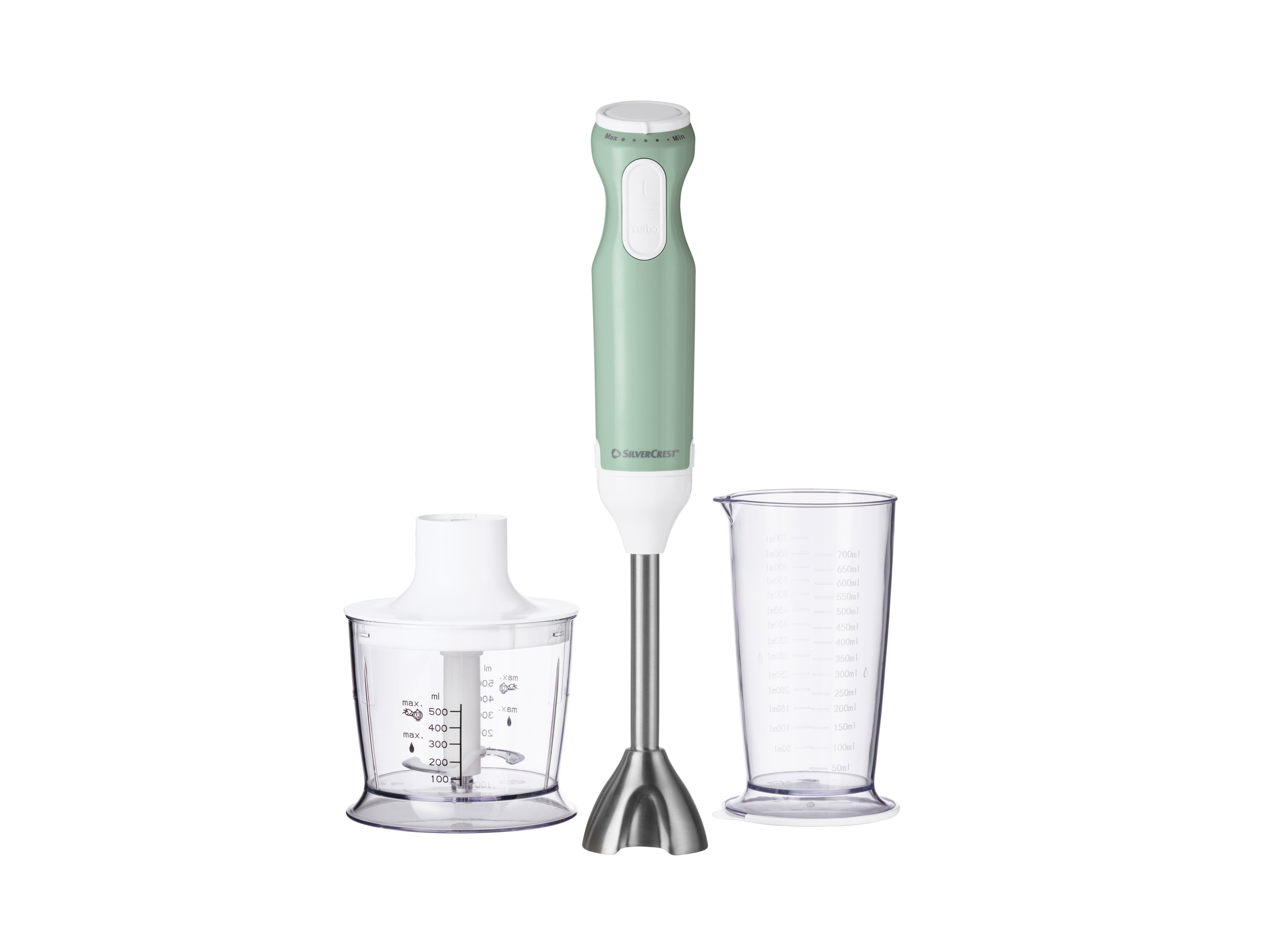 SILVERCREST Tyčový mixér SSMS 600 G1/SOSMS 600 G1, 4-dielna súprava (mentolová)