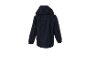 Tmavomodrá detská bunda s kapucňou.