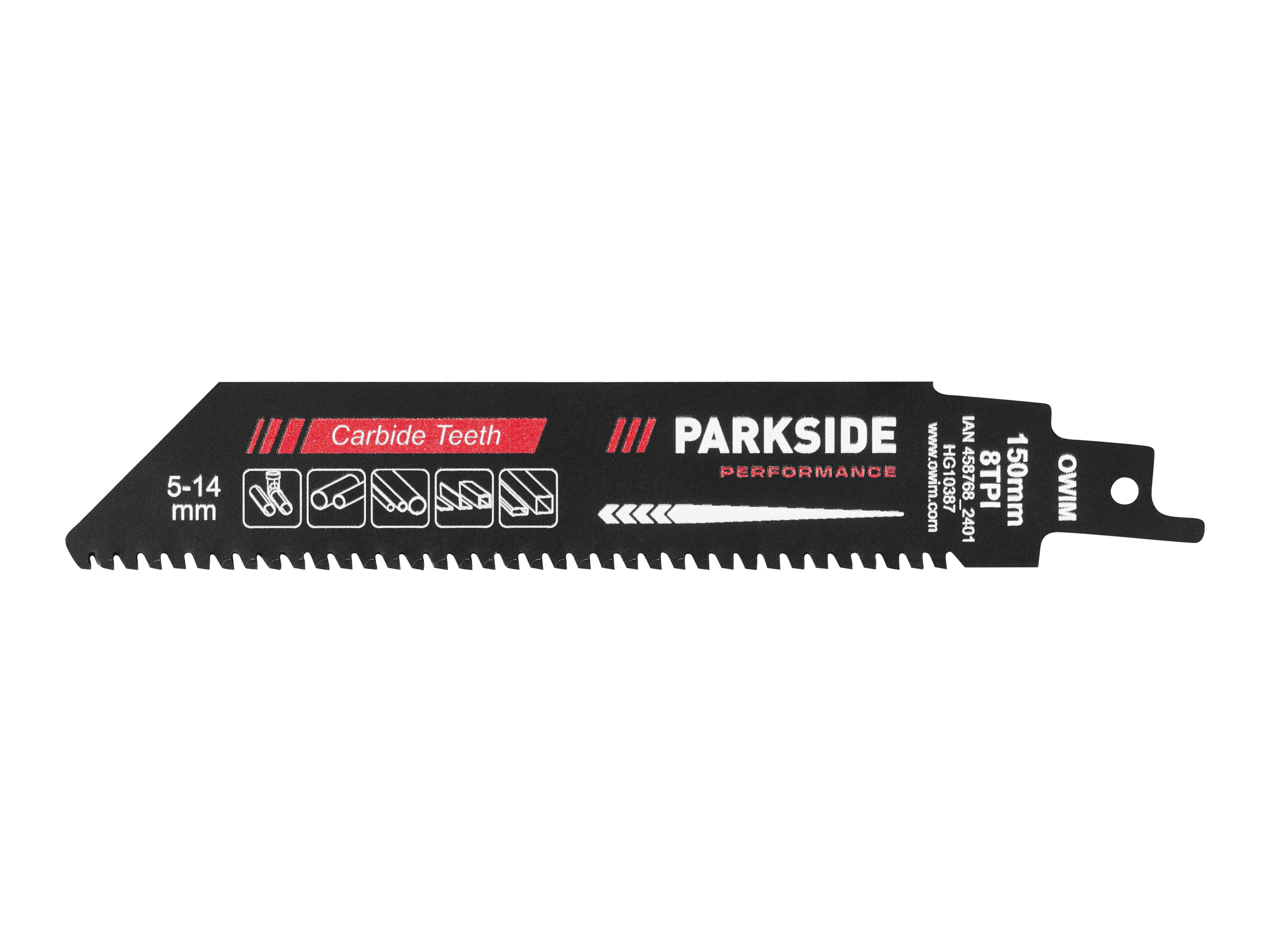 E-shop PARKSIDE PERFORMANCE® Pílový list pre chvostové píly (150 mm na kov)