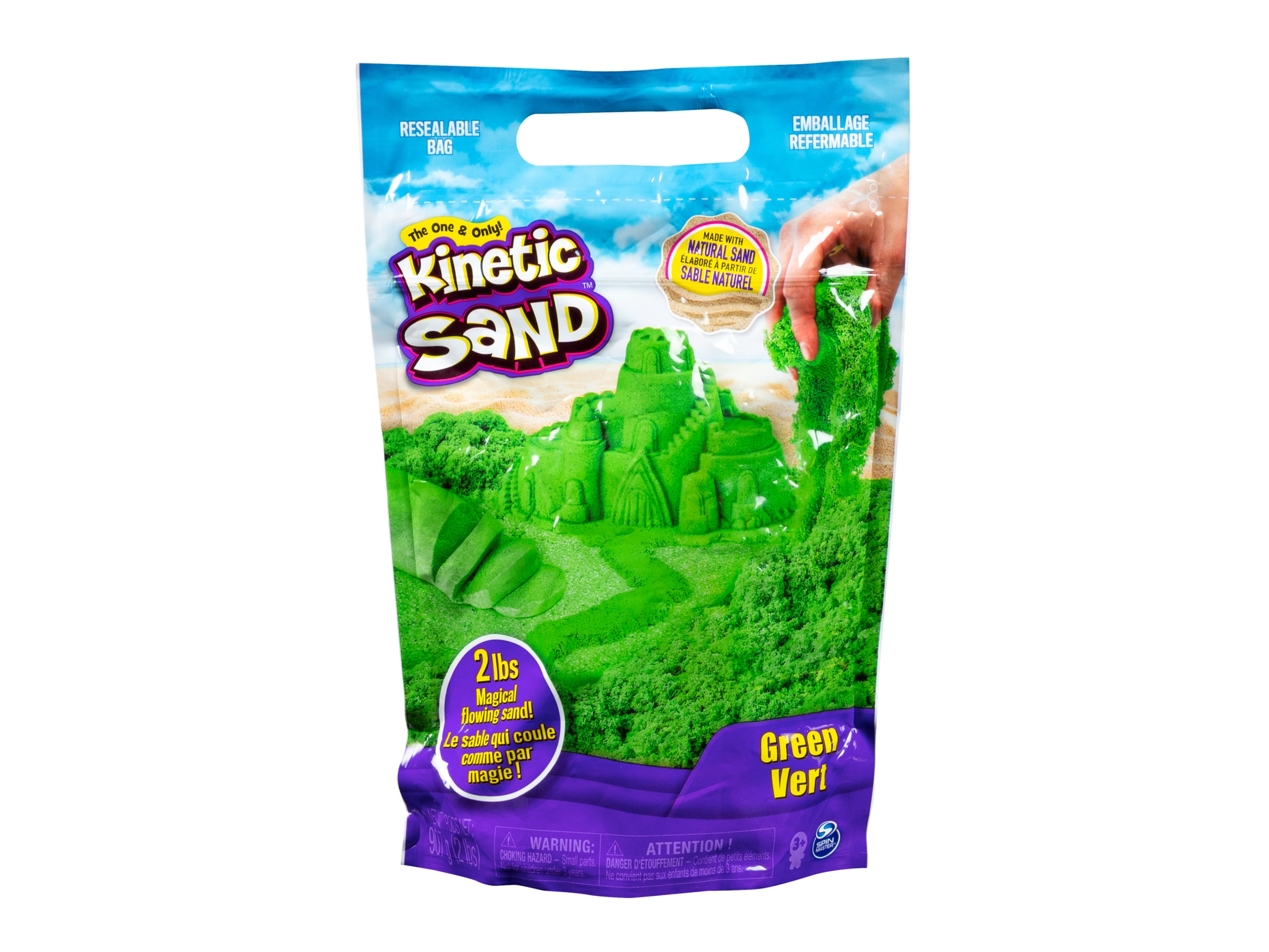Kinetic Sand Kinetický farebný piesok (zelená)