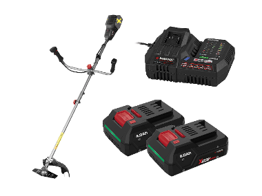 PARKSIDE PERFORMANCE® Aku krovinorez 2 v 1 40 V PPAFS 40-Li A1 + Smart nabíjačka akumulátora 20 V/12 A + Smart akumulátor 20 V/4 Ah, 2 kusy