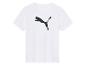 Biele tričko s čiernym logom Puma.