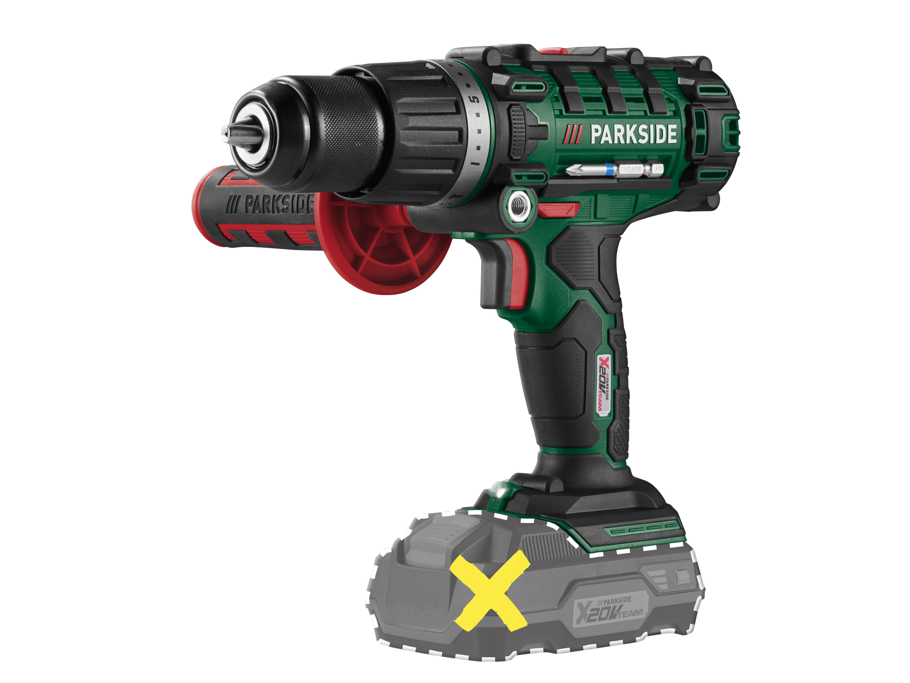 PARKSIDE® Aku príklepový vŕtací skrutkovač 20 V PSBSA 20-Li E4 – bez akumulátora