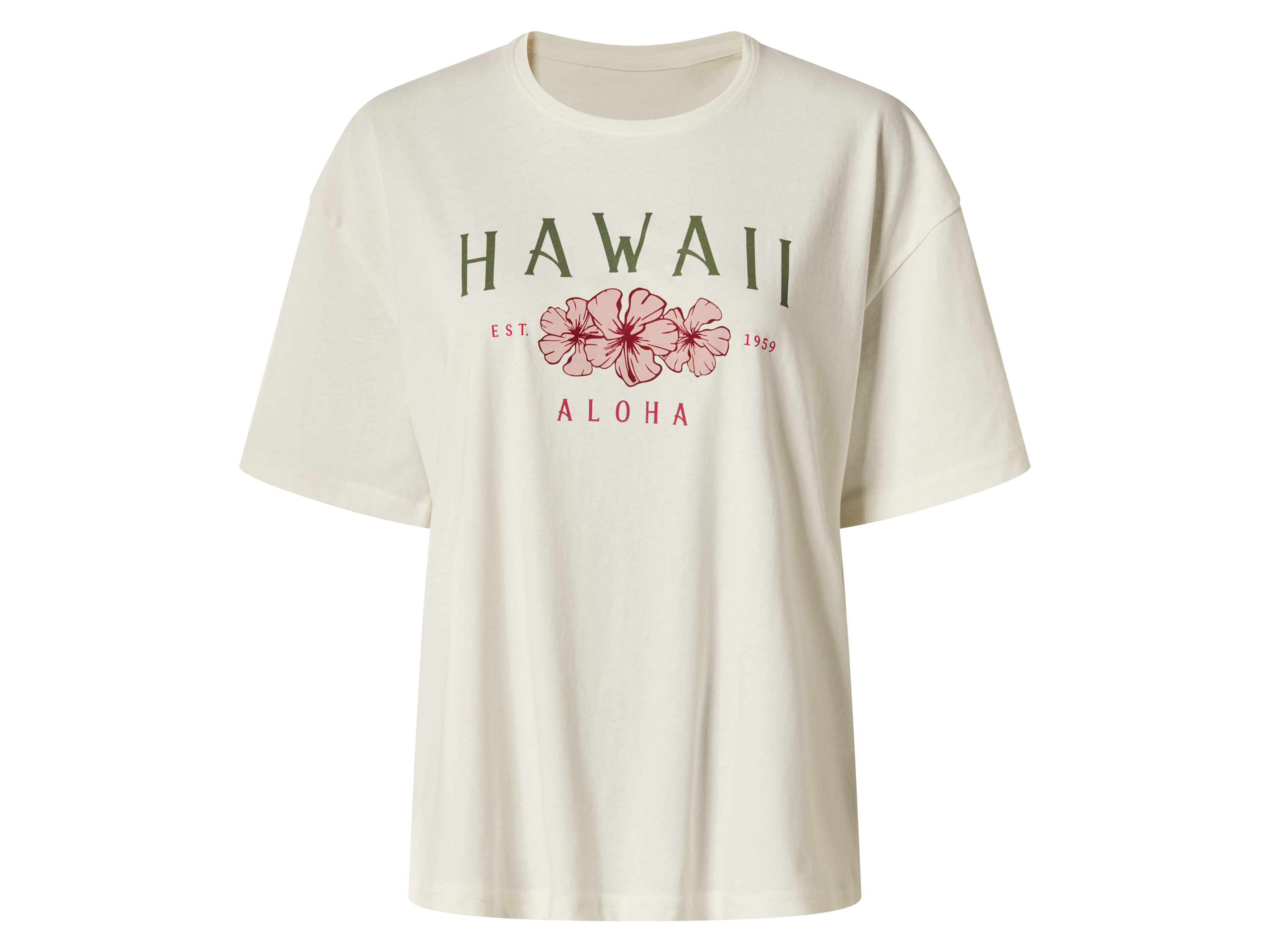 esmara® Dámske tričko (Hawaii/biela, M (40/42))