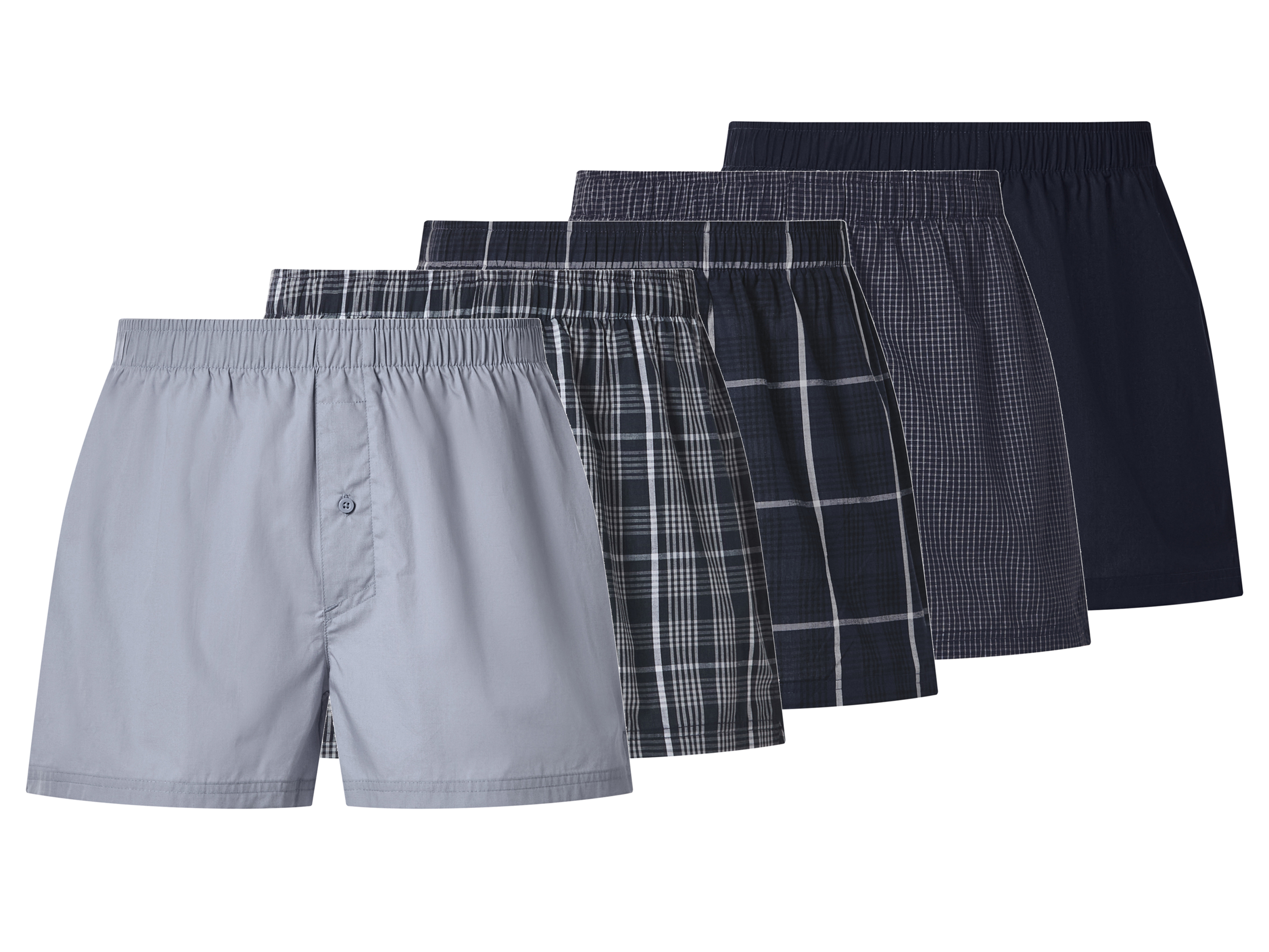 esmara Men Pánske boxerky, 5 kusov (navy modrá/modrá, 4/S)