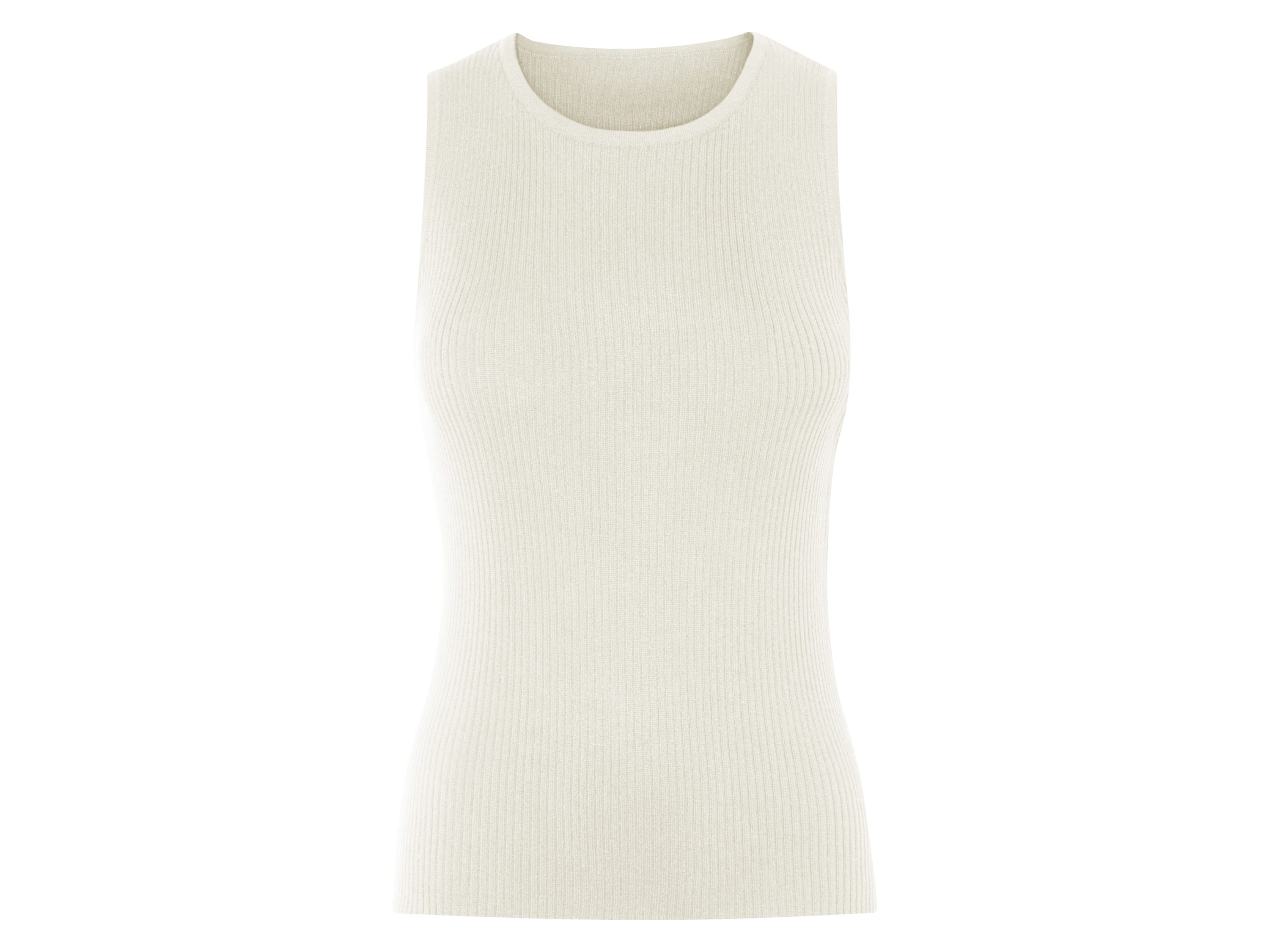 esmara® Dámsky rebrovaný top (biela, L (44/46))