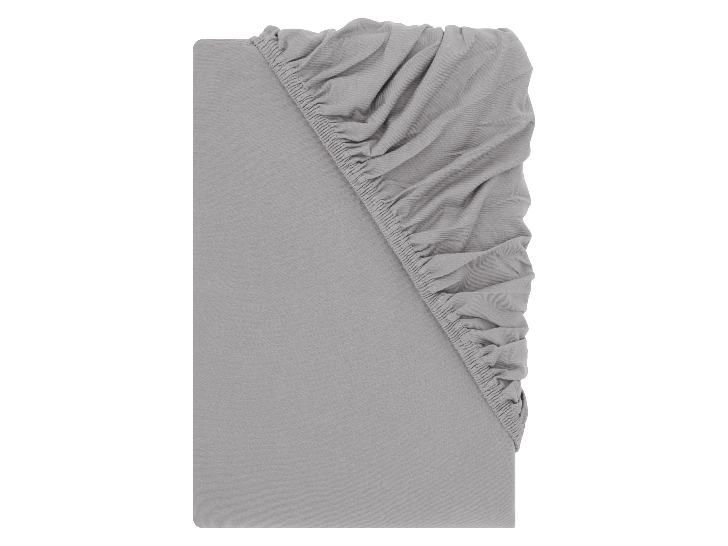 LIVARNO® Napínacia džersejová plachta, 140 – 160 x 200 cm (sivá)