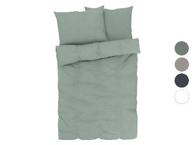 LIVARNO home Bavlneno-ľanová posteľná bielizeň, 200 x 220 cm