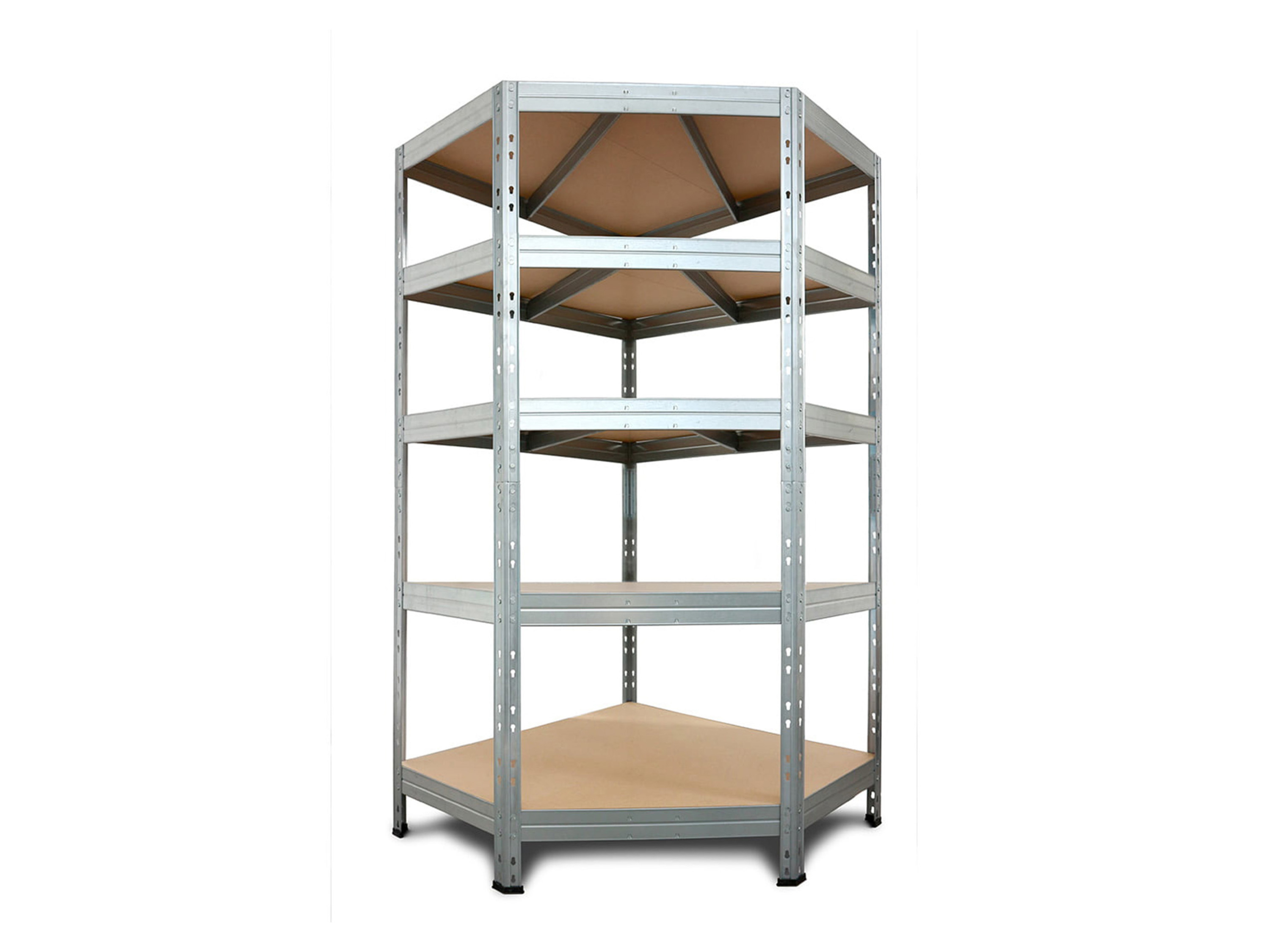 AR SHELVING Vysokozáťažový rohový regál RIVET, 180 x 90 x 45 x 64,5 cm