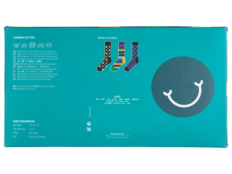 Prejsť na zobrazenie na celú obrazovku: Happy Socks Farebné ponožky v darčekovom balení, 3 páry – obrázok 19