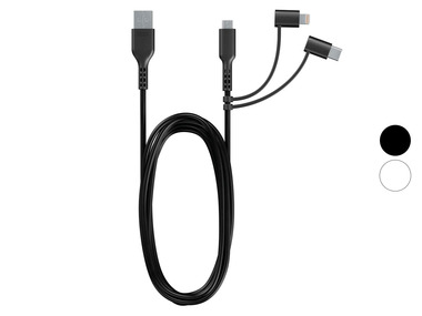 TRONIC® Nabíjací a dátový kábel 3 v 1 TLDKG 2 A1 3 v 1